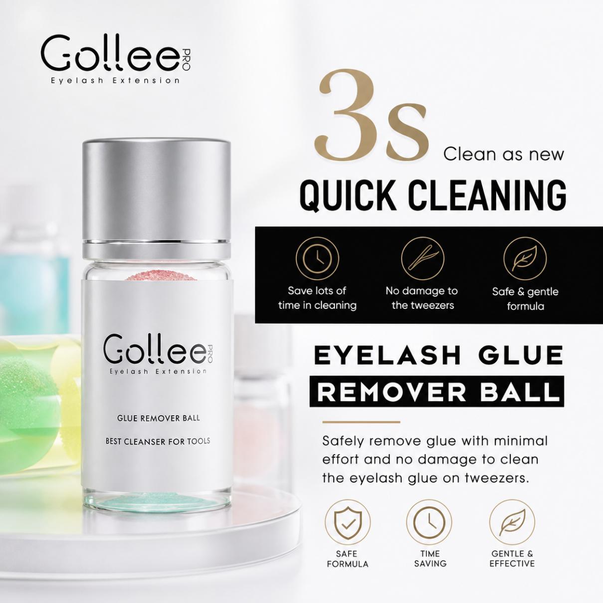 Eyelash Extension Gel Remover - Pęsety do rzęs, płyn do czyszczenia,