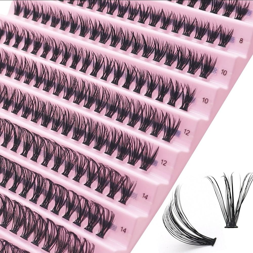 Eyelash Extension Human Hair - 40D 8/10/12/14/16mm pojedyncze klastry rzęs objętość