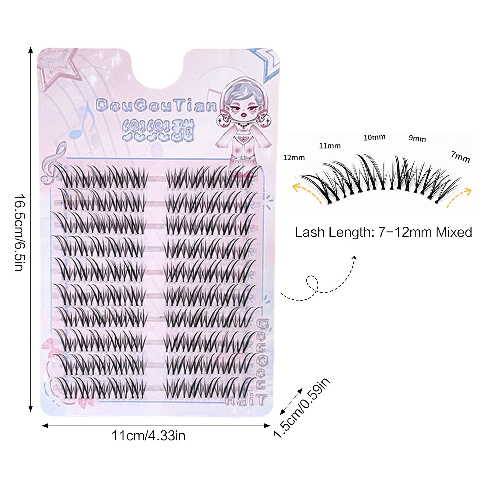 Sztuczne rzęsy w stylu Fox, dł – Eyelash Extension Human Hair recenzja i cena