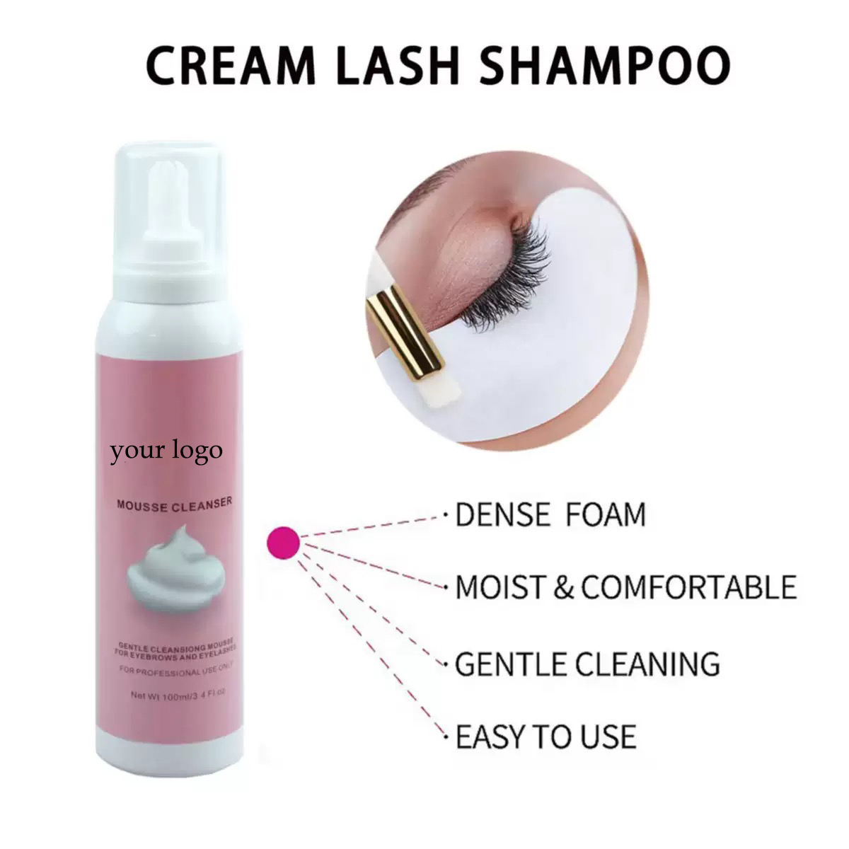 Dostosowany szampon do rzęs z  – Eyelash Extension Gel Remover recenzja i cena