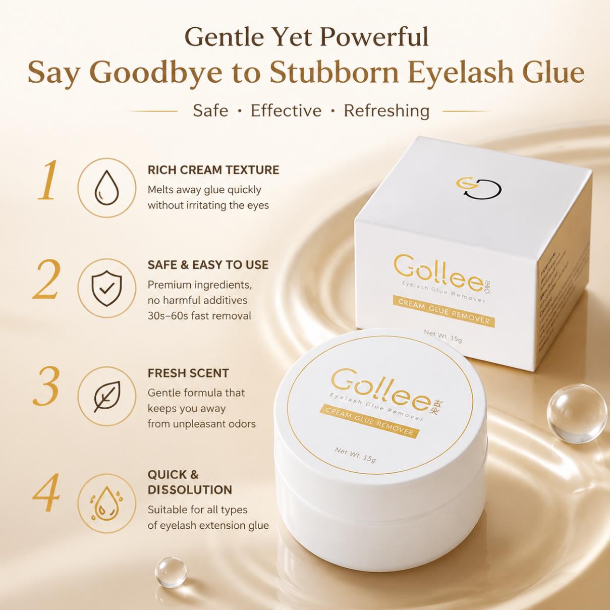 Gollee Peach Smell 15g Krem do – Eyelash Extension Gel Remover recenzja i cena