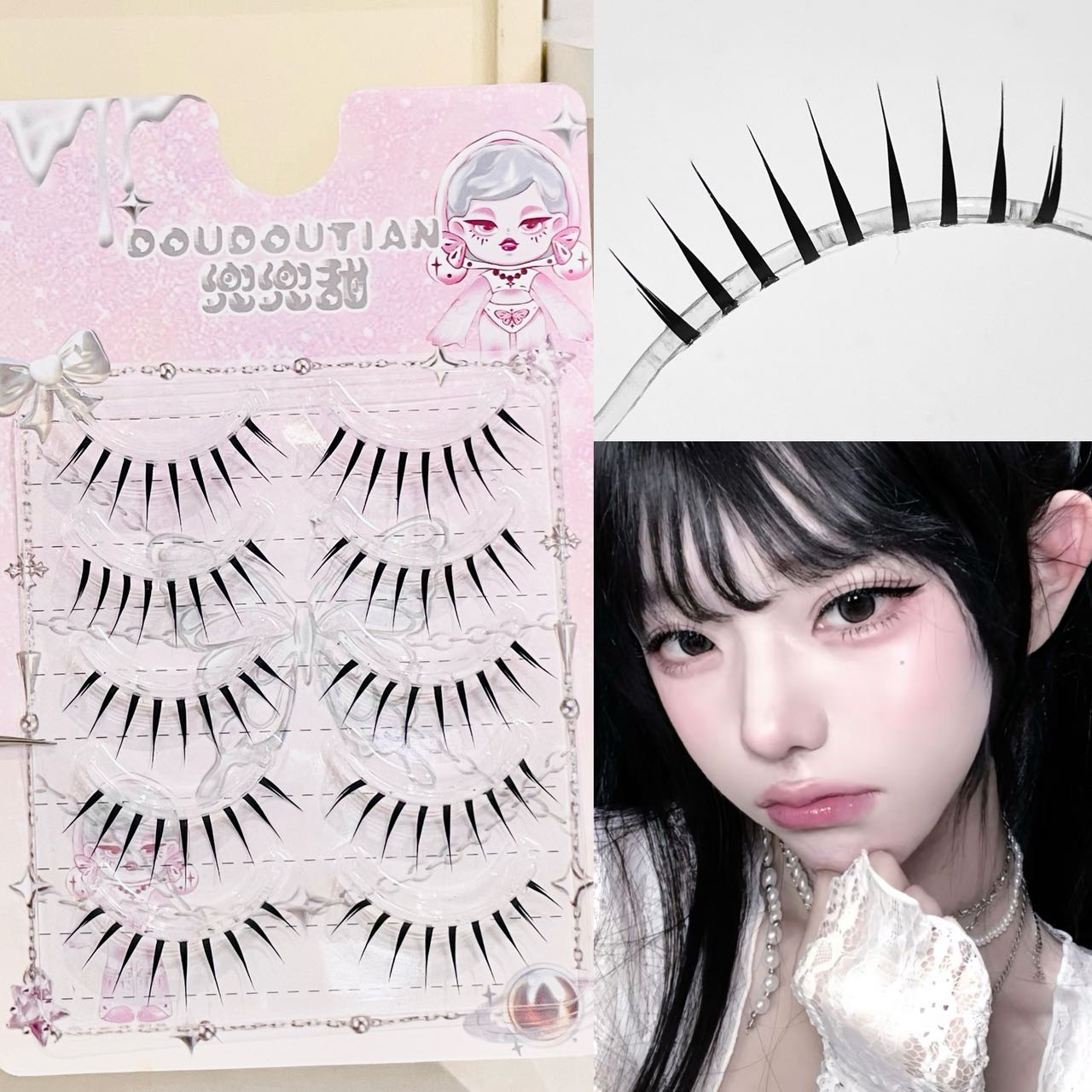 Sztuczne rzęsy Doudoutian Wet  – Eyelash Extension Natural recenzja i cena